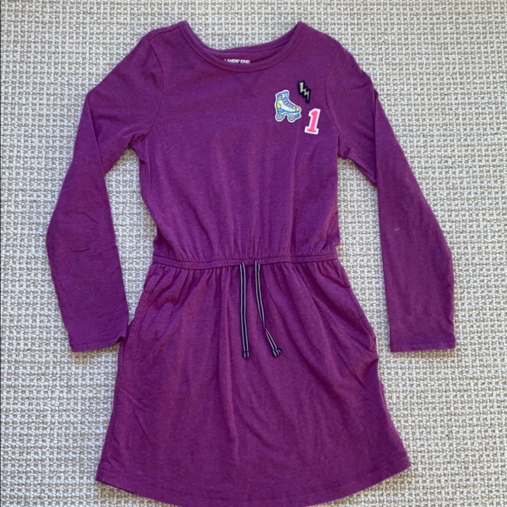Lands’End knit drawstring dress, size S